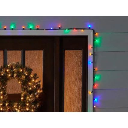 Brilagi - Catena luminosa natalizia per esterni a LED, 200 LED, 2 funzioni, 25 m, IP44, multicolore