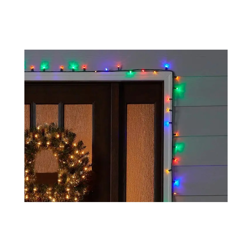 Brilagi - Catena luminosa natalizia per esterni a LED, 200 LED, 2 funzioni, 25 m, IP44, multicolore