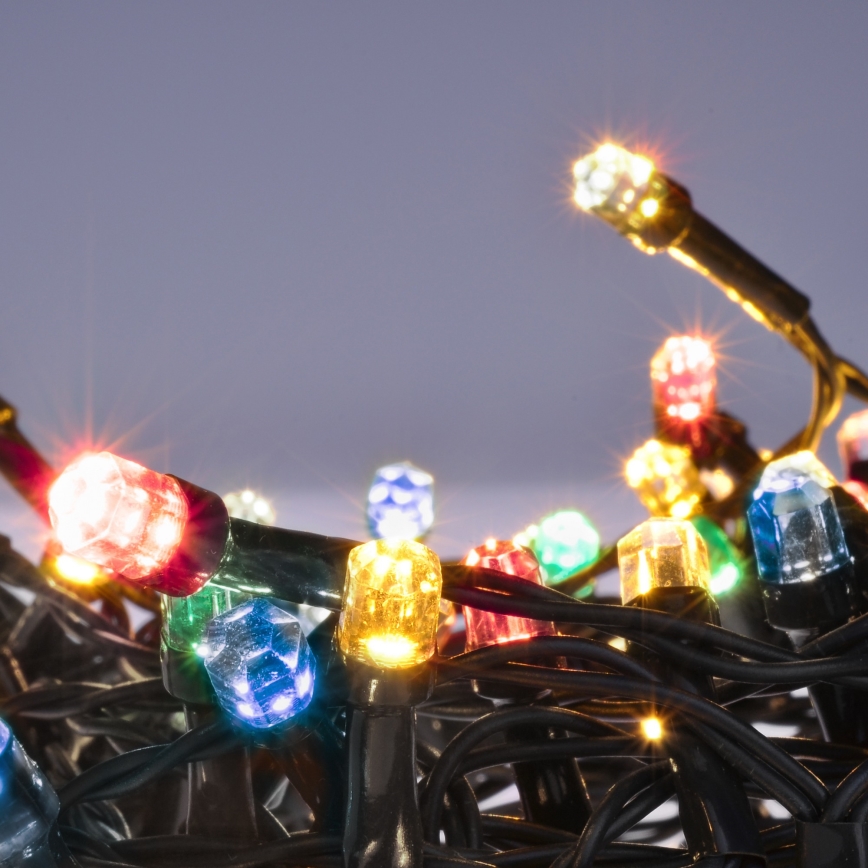 Brilagi - Catena luminosa natalizia per esterni a LED, 200 LED, 2 funzioni, 25 m, IP44, multicolore