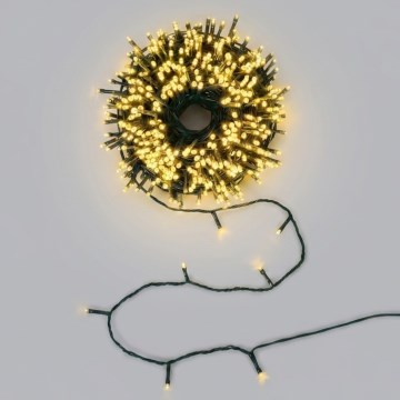 BRILAGI - Catena luminosa solare a LED per Natale 500 LED/8 funzioni 52 m 1200 mAh IP65 bianco caldo