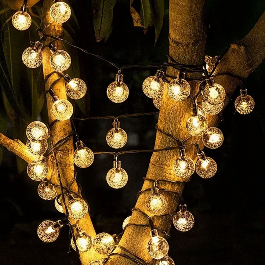 Brilagi - Catena luminosa solare a LED decorativa BUBBLE 300 LED/8 funzioni 30m IP65 bianco caldo 500 mAh