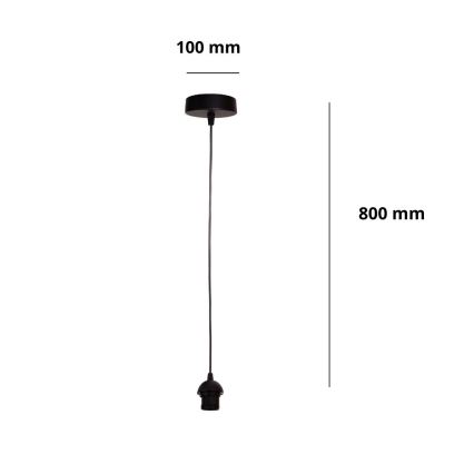 Brilagi - Cavo di alimentazione PARTY 1xE27/60W/230V Ø 10 cm nero