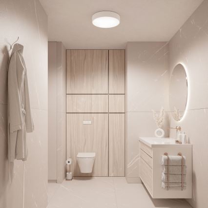 Brilagi - Plafoniera da bagno LED RGBW dimmerabile CLARE 2xE27/9W/230V 2700-6500K Ø 30 cm IP54 Wi-Fi bianca