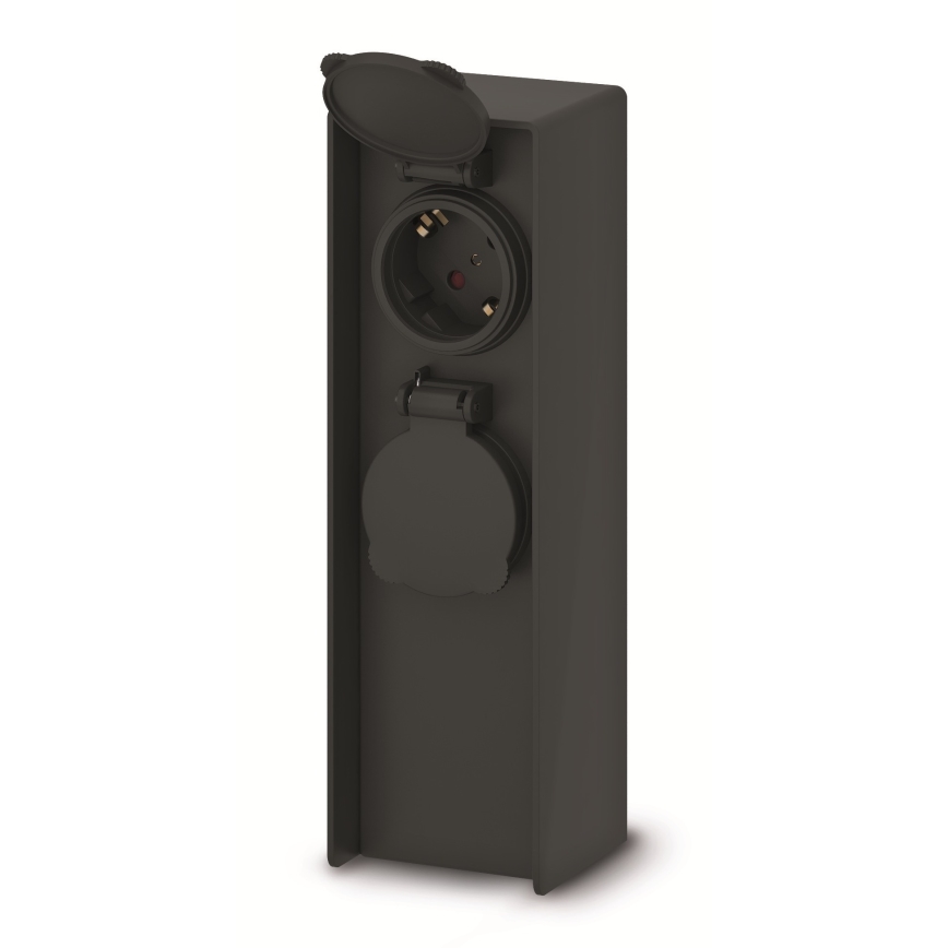 Brilagi - Colonna da esterno con 2 prese 230 V IP44 SCHUKO