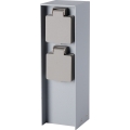 Brilagi - Colonna portaprese da esterno PILLAR 2Z SCHUKO 230V IP44 argento
