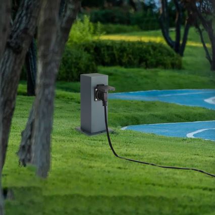 Brilagi - Colonna presa esterna PILLAR 1P SCHUKO 230V IP44 antracite