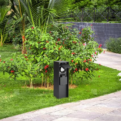 Brilagi - Colonna prese da esterno PILLAR, 2 prese Schuko, 230 V, IP44, nera