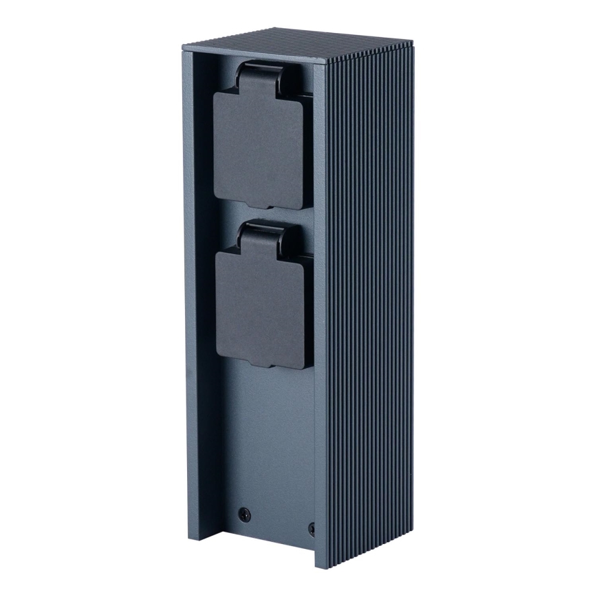 Brilagi - Colonna prese da esterno PILLAR 2 prese Schuko 230V IP44 antracite