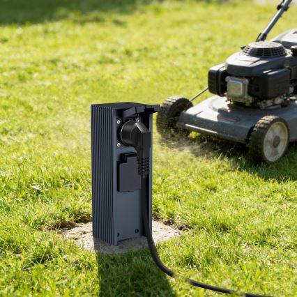 Brilagi - Colonna prese da esterno PILLAR 2 prese Schuko 230V IP44 antracite