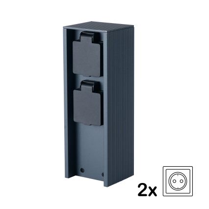 Brilagi - Colonnina da esterno PILLAR 2Z SCHUKO 230V IP44 antracite