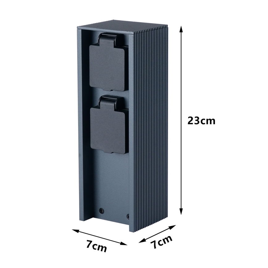 Brilagi - Colonnina da esterno PILLAR 2Z SCHUKO 230V IP44 antracite