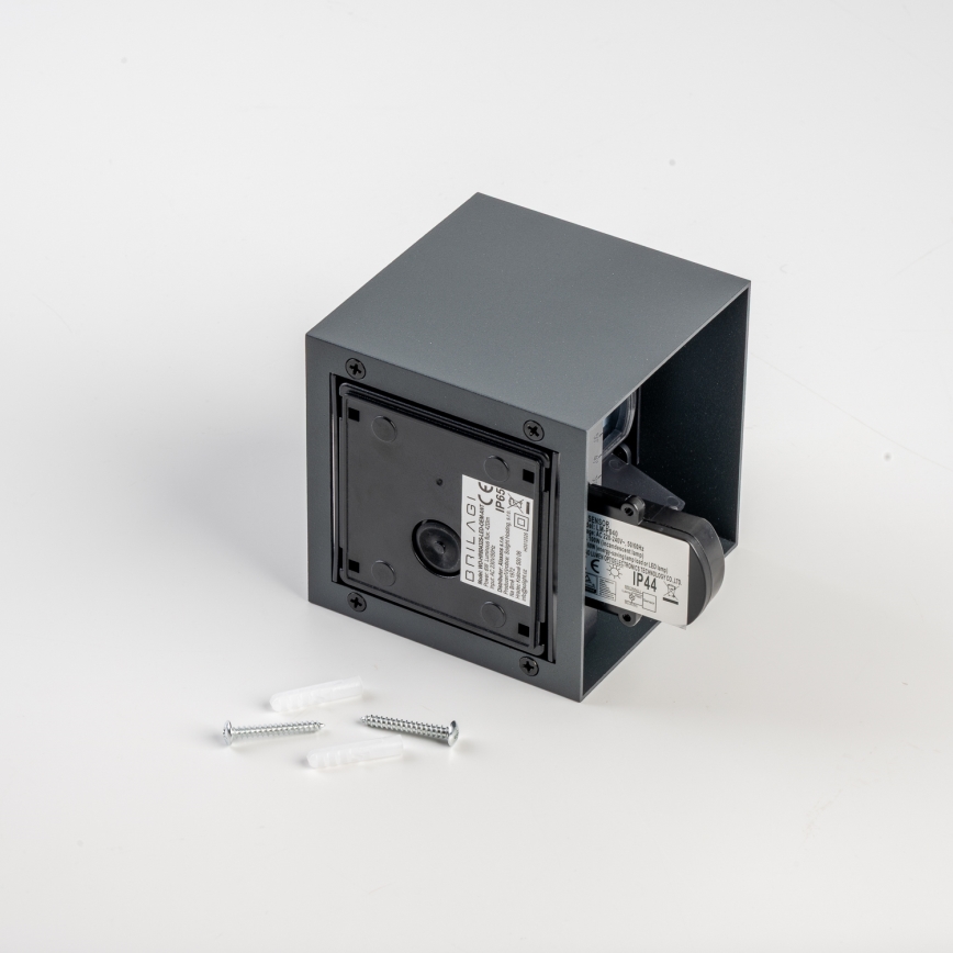 BRILAGI - Applique da esterno con sensore CUBE LED/6W/230V antracite IP65