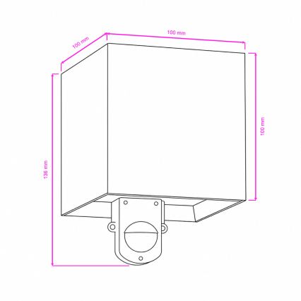 BRILAGI - Applique da esterno con sensore CUBE LED/6W/230V antracite IP65