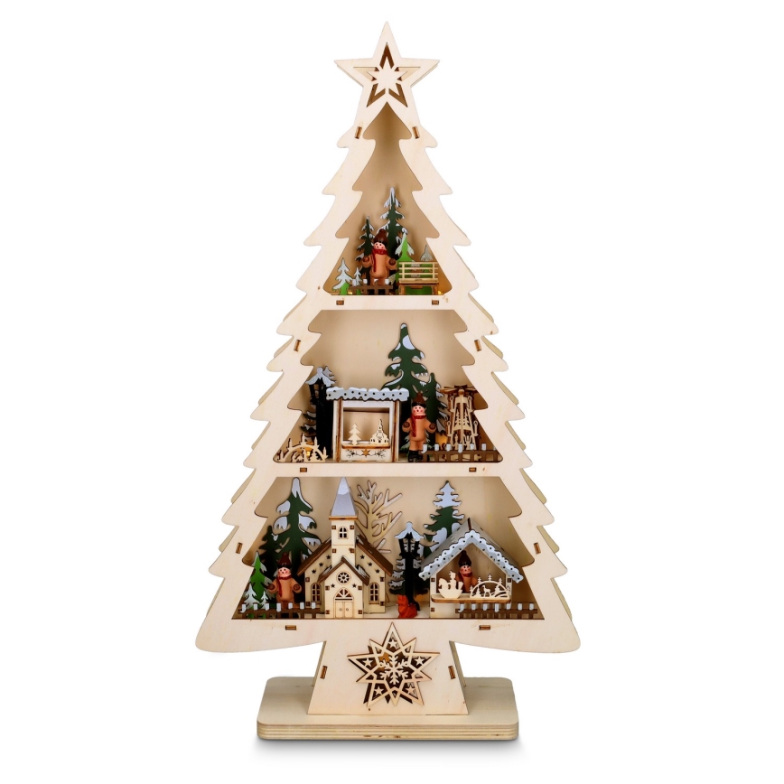 Brilagi - Decorazione natalizia a LED, albero, alimentazione 3xAA