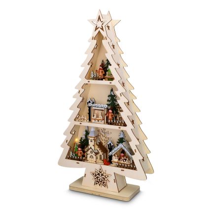 Brilagi - Decorazione natalizia a LED, albero, alimentazione 3xAA