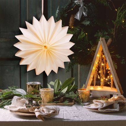 Brilagi - Decorazione natalizia a LED, fiocco di neve, 32 cm, alimentazione 2xAA