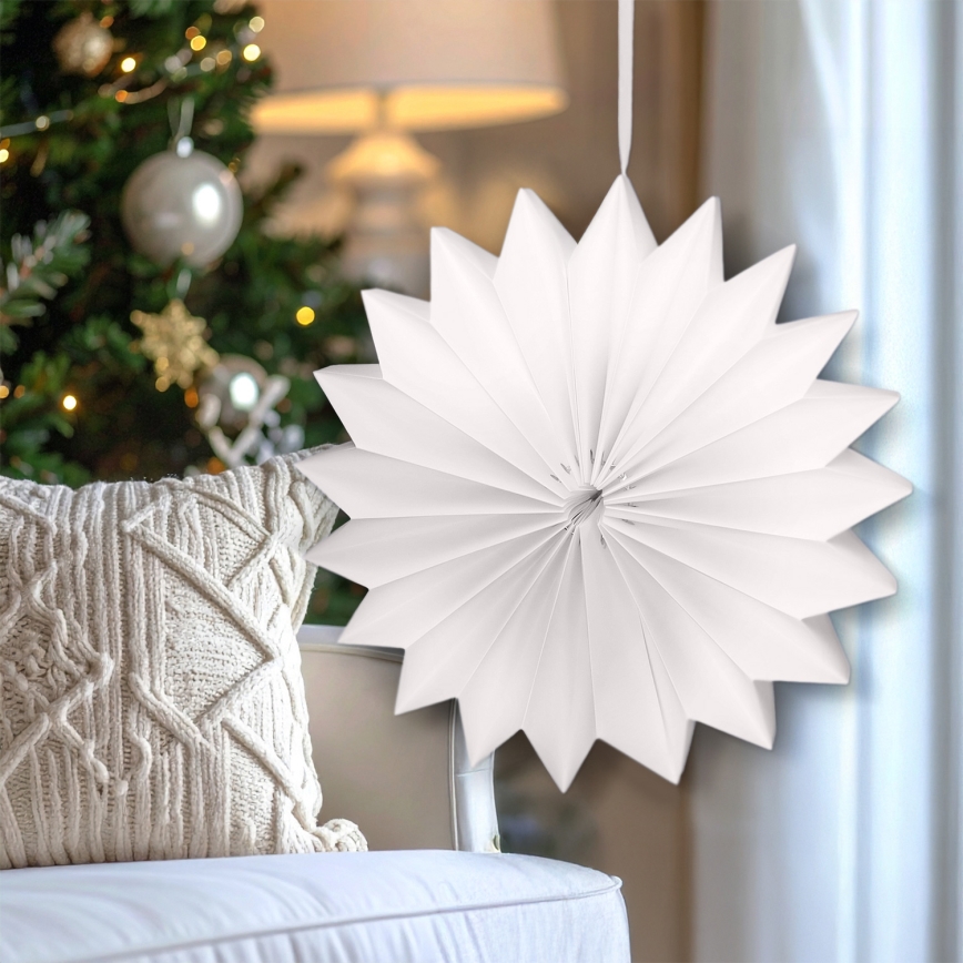 Brilagi - Decorazione natalizia a LED, fiocco di neve, 32 cm, alimentazione 2xAA