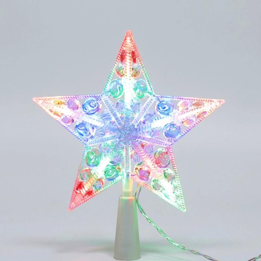 BRILAGI - LED Decorazione natalizia LED/3xAA 21 cm stella multicolore