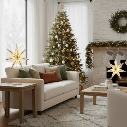 Brilagi - Decorazione natalizia a LED, LED/3xAA, 66x40 cm, stella