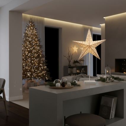 Brilagi - Decorazione natalizia a LED, stella 62x40 cm, alimentazione 3xAA