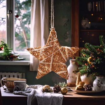 Brilagi - Decorazione natalizia a LED, stella, alimentazione 2xAA