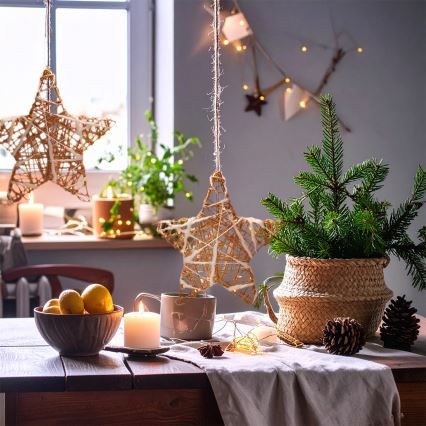 Brilagi - Decorazione natalizia a LED, stella, alimentazione 2xAA