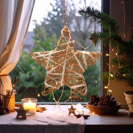 Brilagi - Decorazione natalizia a LED, stella, alimentazione 2xAA