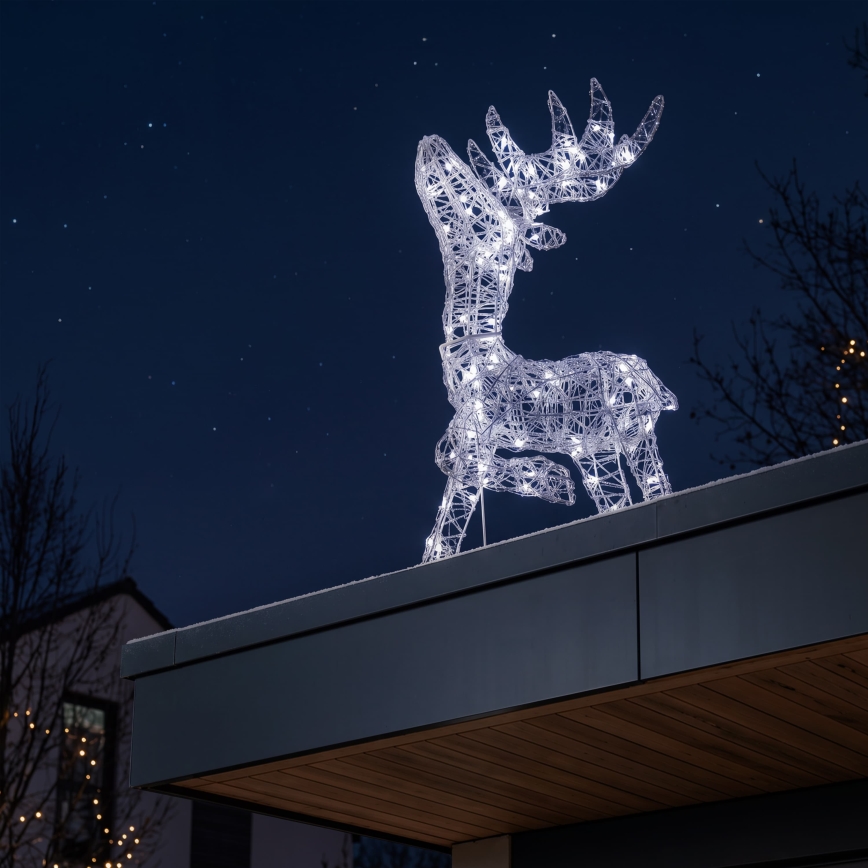 BRILAGI - Decorazione natalizia da esterno a LED, 3,3 W, 230 V, IP44, 60 x 37 cm, renna