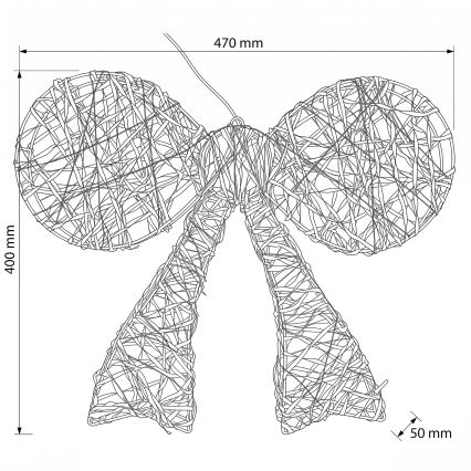 BRILAGI - Decorazione natalizia da esterno a LED 3,3W/230V IP44 con fiocco