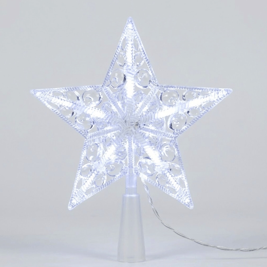 BRILAGI - decorazione natalizia a LED/3xAA stella 21 cm bianco freddo