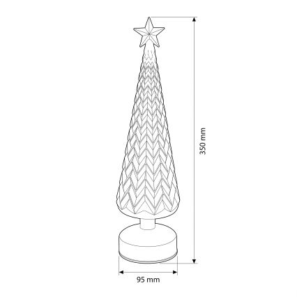 BRILAGI - decorazione natalizia LED/3xAA albero