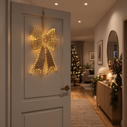 BRILAGI - Decorazione natalizia LED da esterno LED/3,3W/230V IP44, fiocco dorato
