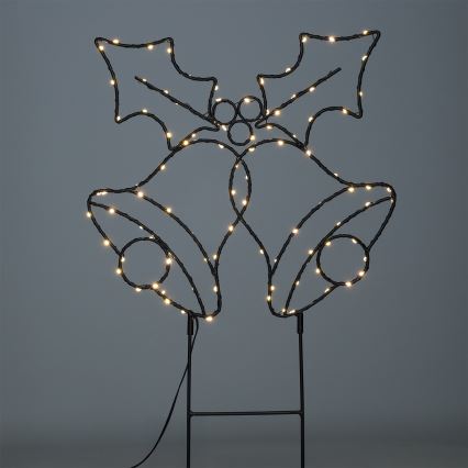 Brilagi - Decorazione natalizia LED da esterno LED/3xAA IP44 55x32 cm campanelle