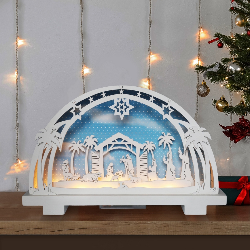 Brilagi - Decorazione natalizia LED LED/2xAA presepe