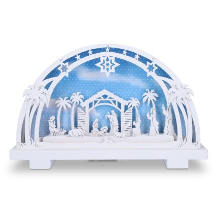 Brilagi - Decorazione natalizia LED LED/2xAA presepe