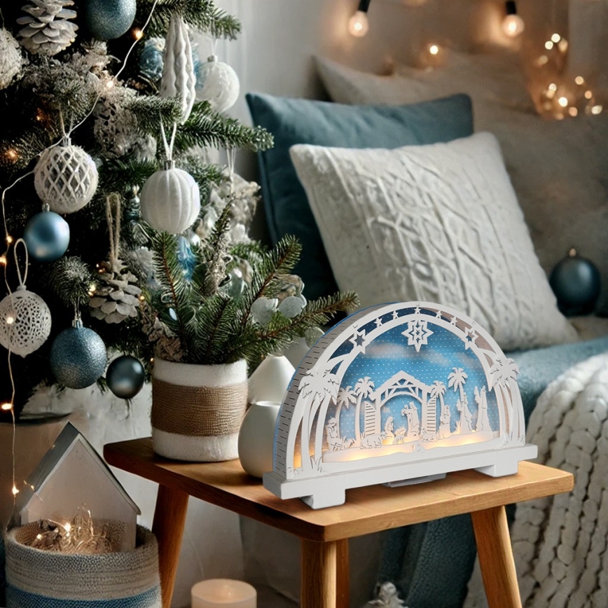 Brilagi - Decorazione natalizia LED LED/2xAA presepe