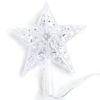 BRILAGI - LED decorazione natalizia LED/3xAA 21 cm stella bianca calda