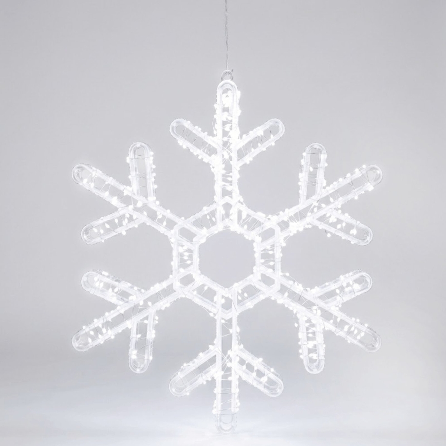 BRILAGI - LED Decorazione natalizia da esterno LED/6W/8 funzioni 43 cm IP44 fiocco di neve bianco freddo