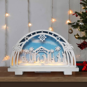 Brilagi - Decorazione natalizia LED Presepe LED/2xAA