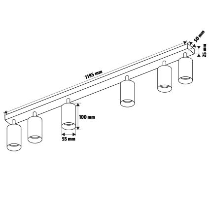 Brilagi - Faretto LED RGBW dimmerabile SELE 6xGU10/6,5W/230V 2700-6500K bianco