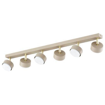Brilagi - Faretto LED RGB+CCT dimmerabile MONO 6xGX53/14W/230V 2700-6500K Wi-Fi Tuya beige/oro