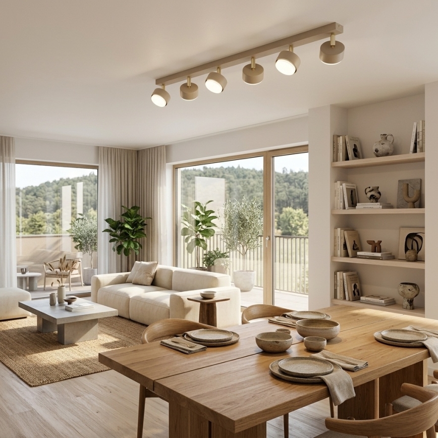 Brilagi - Faretto LED RGB+CCT dimmerabile MONO 6xGX53/14W/230V 2700-6500K Wi-Fi Tuya beige/oro