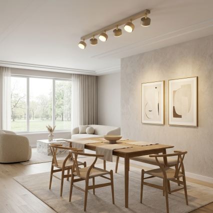 Brilagi - Faretto LED RGB+CCT dimmerabile MONO 6xGX53/14W/230V 2700-6500K Wi-Fi Tuya beige/oro
