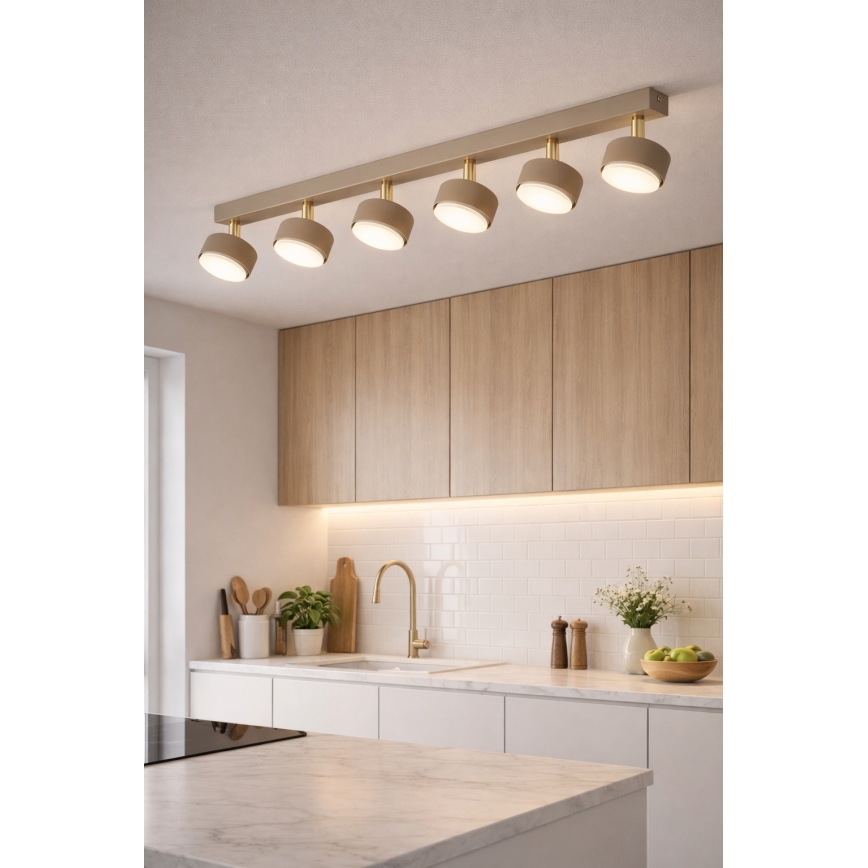 Brilagi - Faretto LED RGB+CCT dimmerabile MONO 6xGX53/14W/230V 2700-6500K Wi-Fi Tuya beige/oro