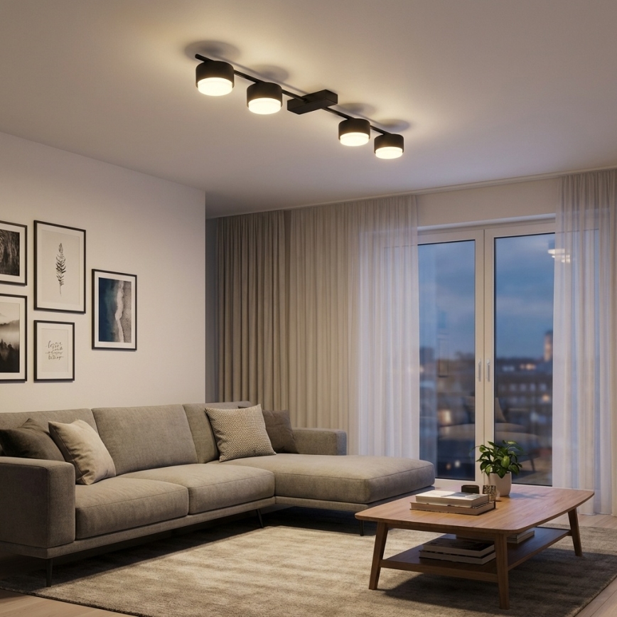 Brilagi - Faretto 4xGX53/12W/230V nero