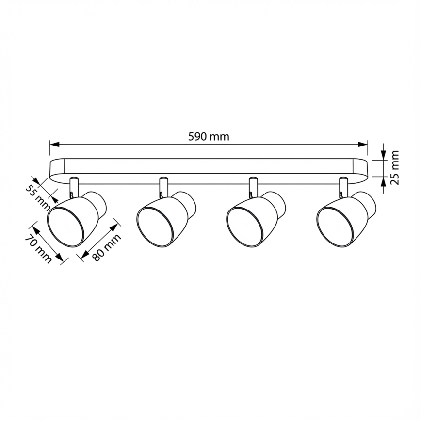 Brilagi - Faretto dimmerabile LED RGBW NUGGET 4xGU10/6W/230V 3000K nero/oro con telecomando