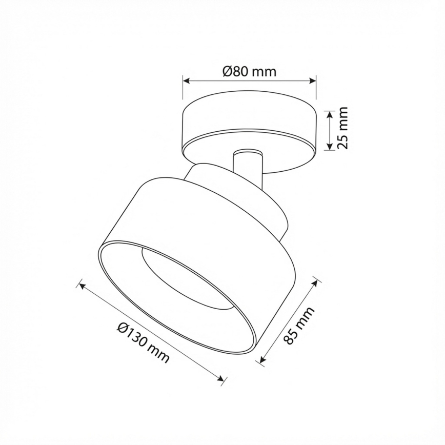 Brilagi - Faretto AURA LUX 1xGX53/30W/230V Ø 13 cm nero/oro