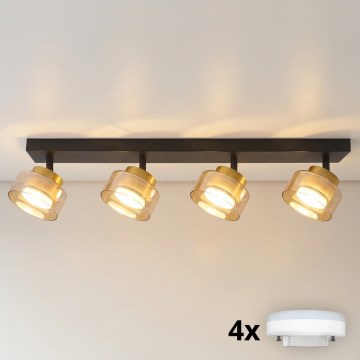 Brilagi - Faretto AURA LUX 4xGX53/30W/230V nero/oro