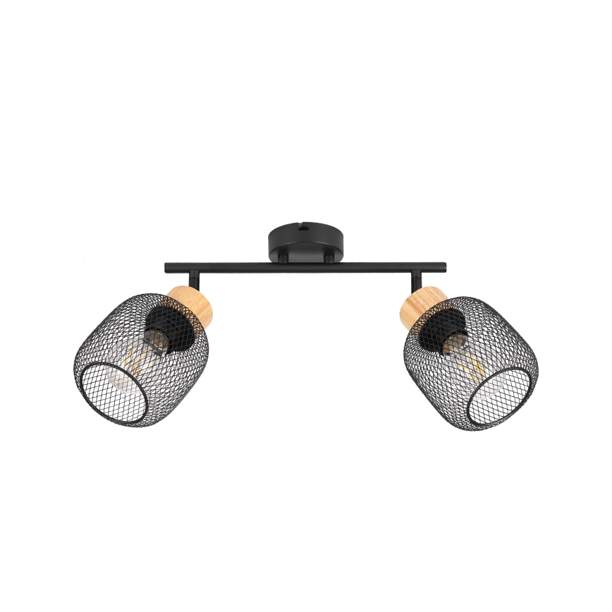 Brilagi - Faretto BASKLITE 2xE27/15W/230V legno/nero