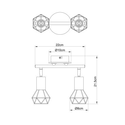 Brilagi - Faretto CAGE 2xE14/40W/230V